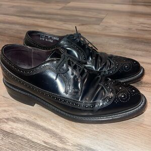 Florsheim Imperial Biltrite Black Leather Dress Shoes Wingtip Oxfords 9.5 D